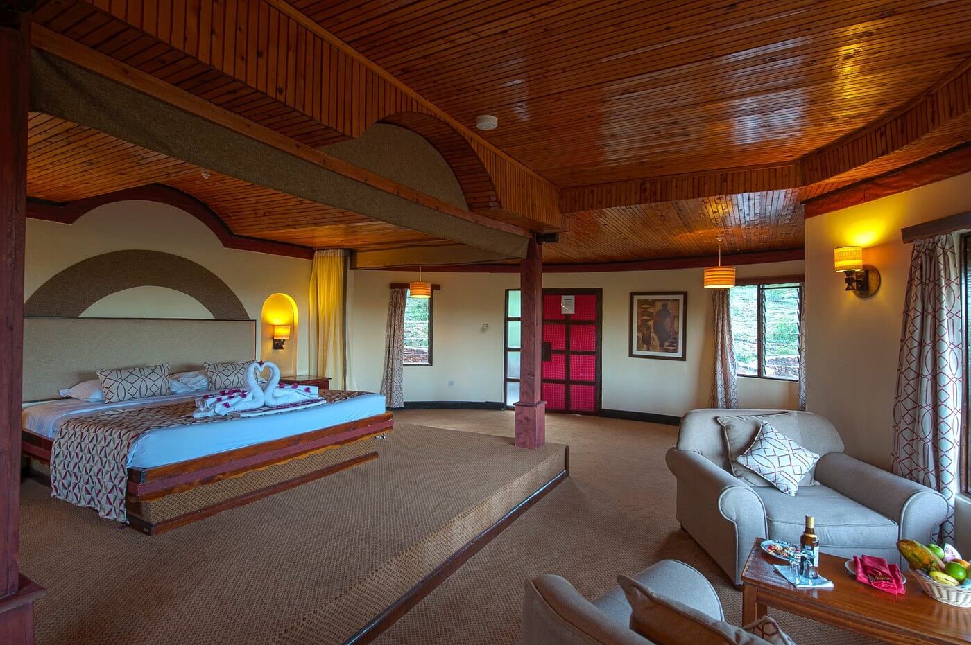 Inside the hotel room in Masai Mara